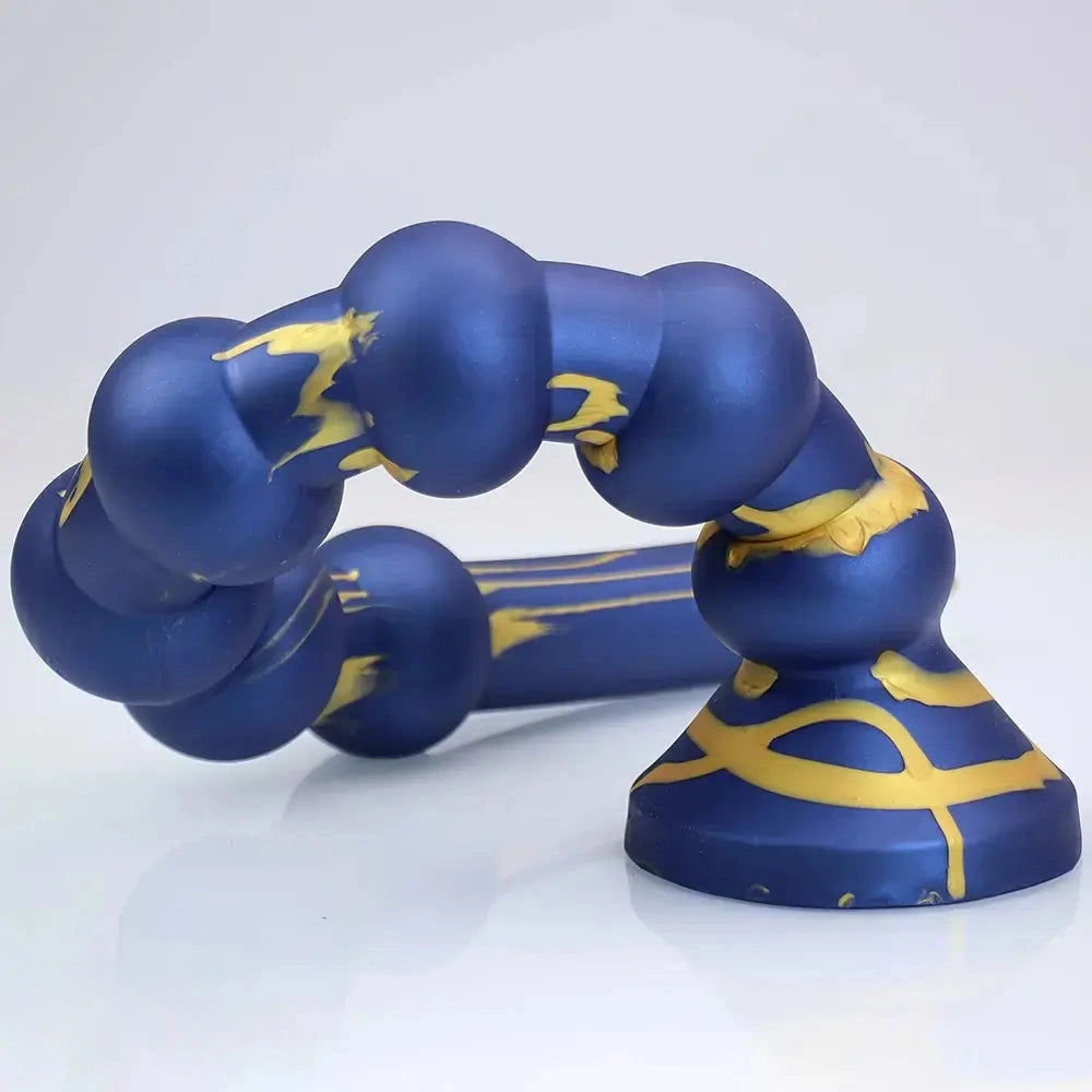 23.22in Long Soft Silicone Adult Toy Huge Dildo With Anal Beads For Anus