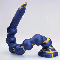 23.22in Long Soft Silicone Adult Toy Huge Dildo With Anal Beads For Anus