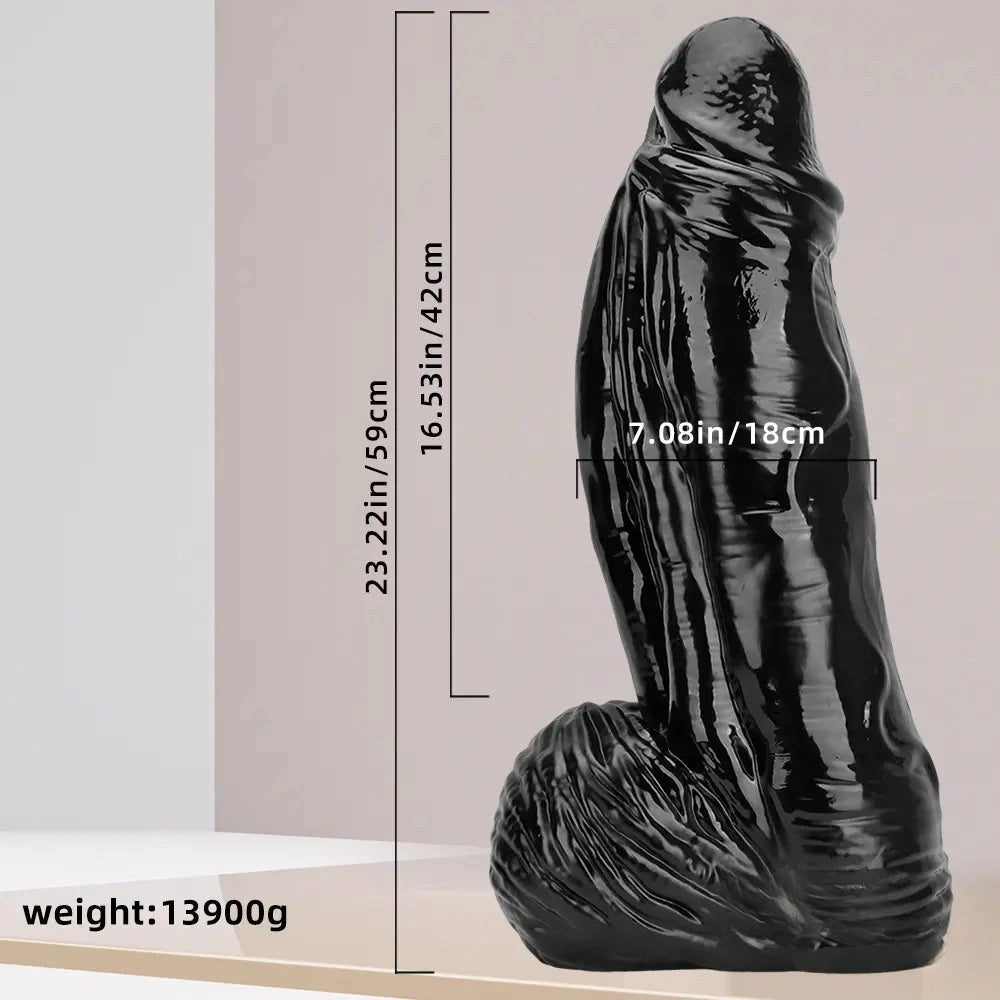 23.22in Realistic Super Long Huge Thick Dildo For Advanced Sex User