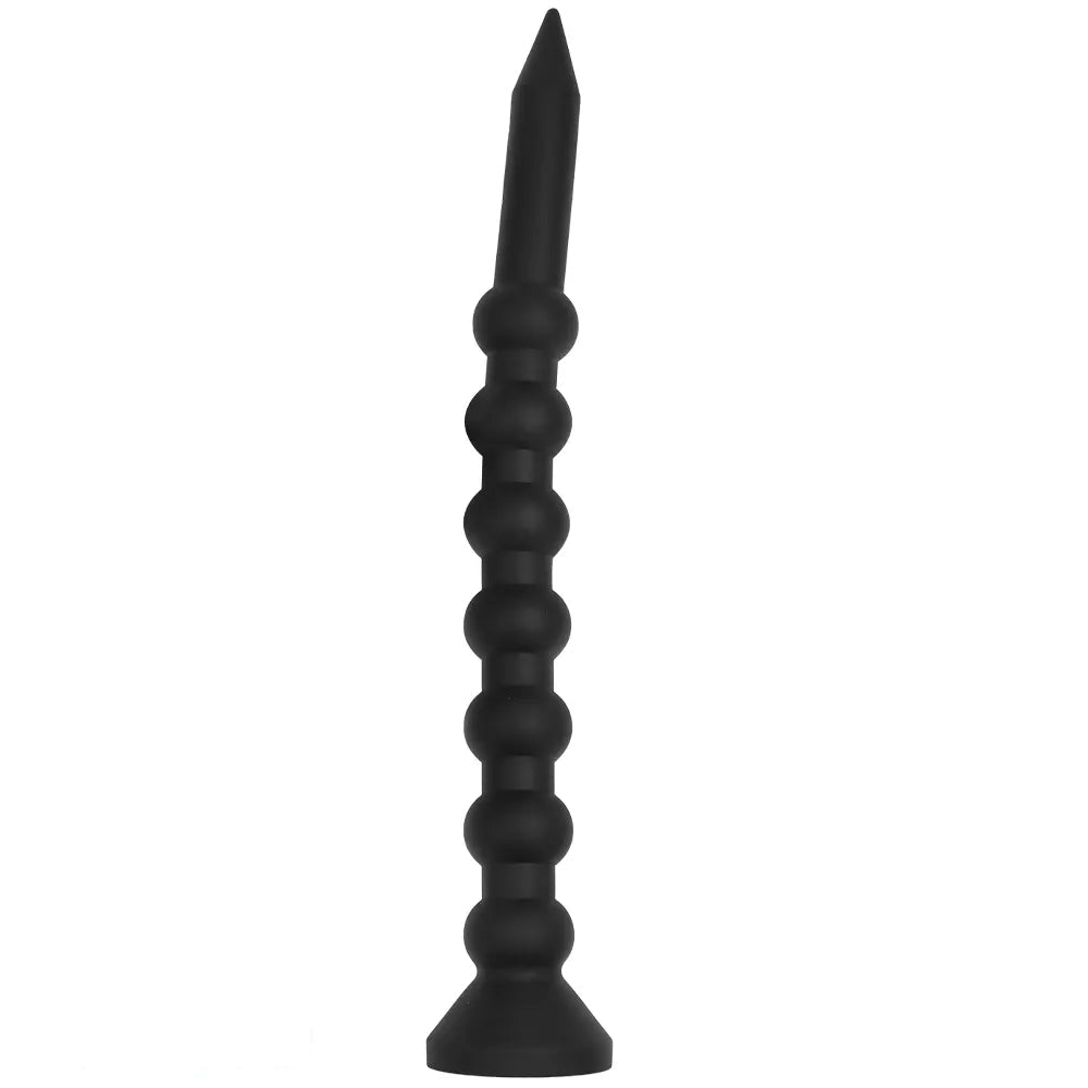 23.62in Soft SM Seven Beads Expansion Long Deep Huge Anal Plug Dildo