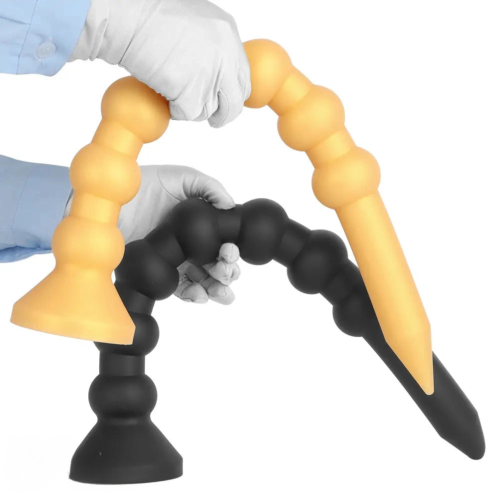 23.62in Soft SM Seven Beads Expansion Long Deep Huge Anal Plug Dildo