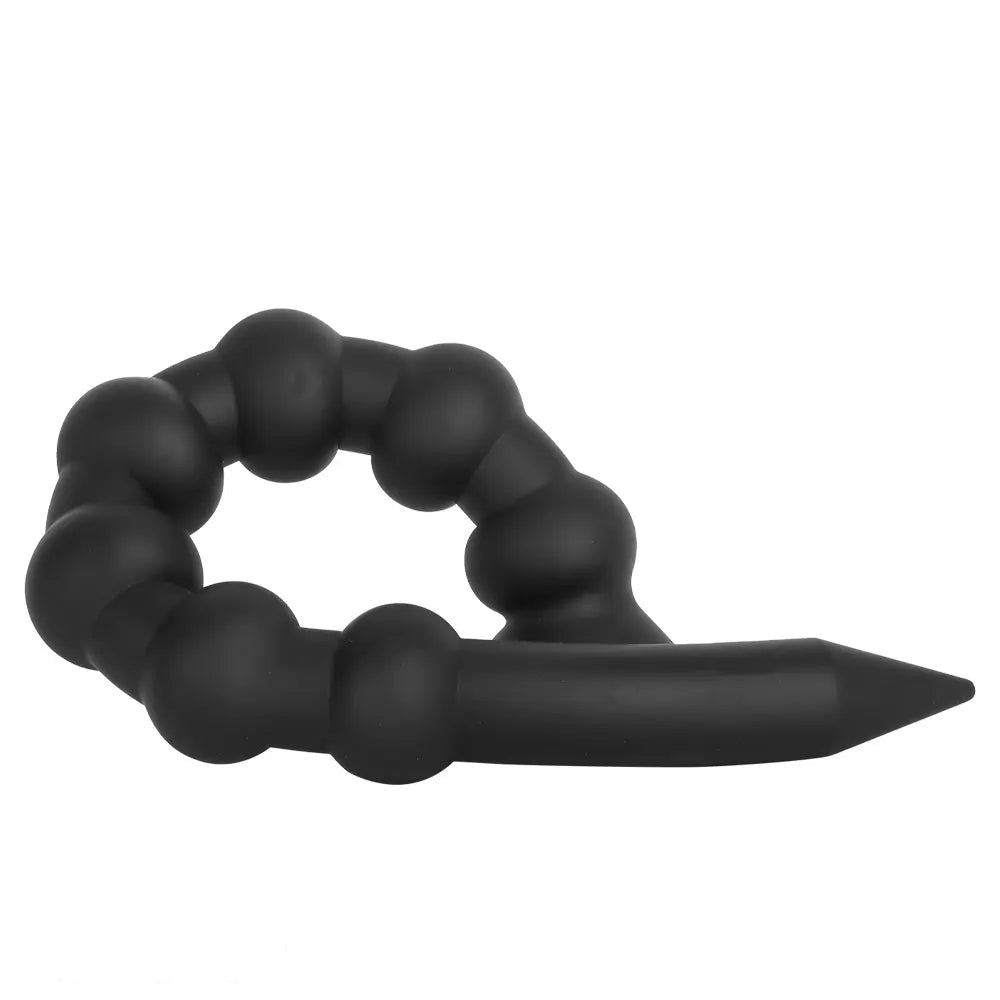 23.62in Soft SM Seven Beads Expansion Long Deep Huge Anal Plug Dildo