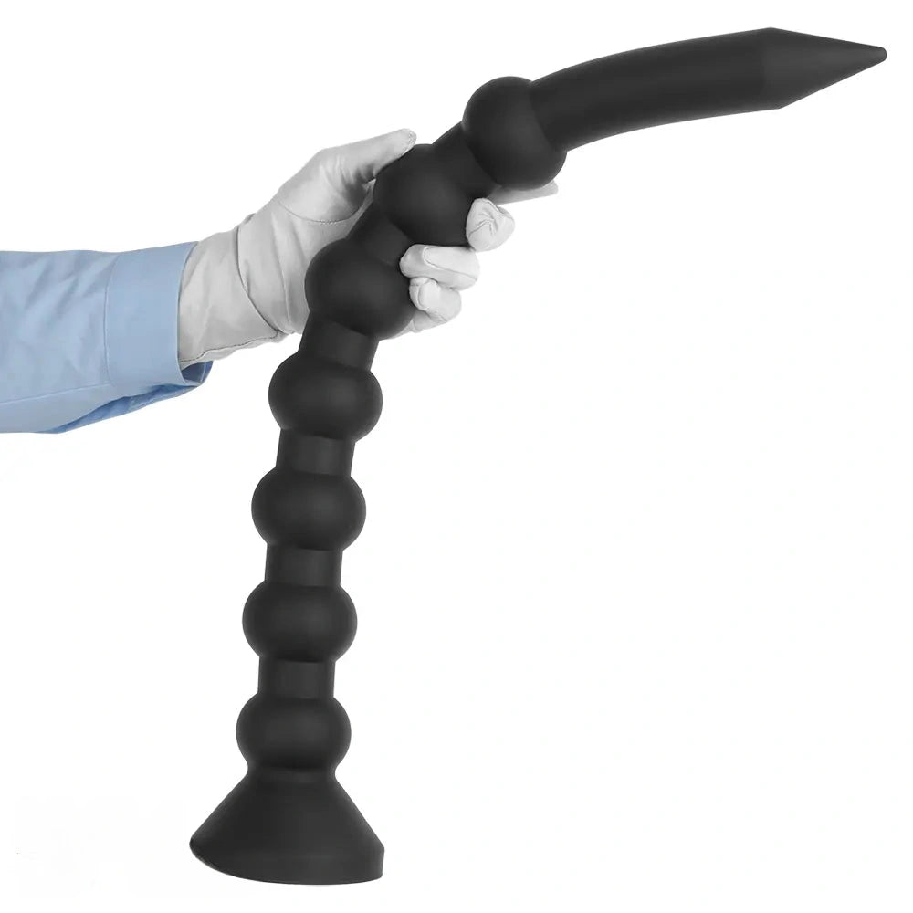 23.62in Soft SM Seven Beads Expansion Long Deep Huge Anal Plug Dildo
