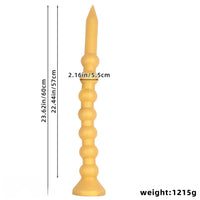 23.62in Soft SM Seven Beads Expansion Long Deep Huge Anal Plug Dildo