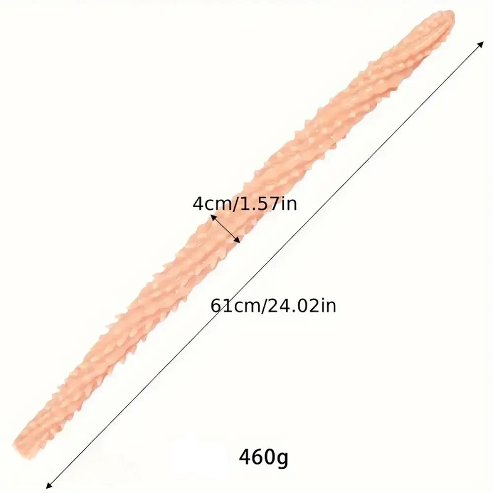 24.02in Wolf Tooth Spiked Dual Ended Long Huge Dildo For Men Women