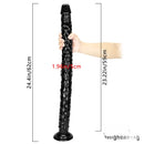 24.4in Extra Long Penis Big Black Dildo For Anal Sex Orgasm Toy