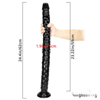 24.4in Extra Long Penis Big Black Dildo For Anal Sex Orgasm Toy