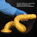 24.4in Gold Silicone Extra-long Scales Huge Dildo For Women Men Gay