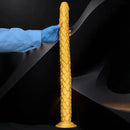 24.4in Gold Silicone Extra-long Scales Huge Dildo For Women Men Gay