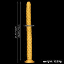 24.4in Gold Silicone Extra-long Scales Huge Dildo For Women Men Gay