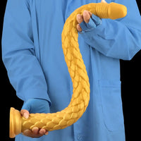 24.4in Gold Silicone Extra-long Scales Huge Dildo For Women Men Gay