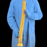 24.4in Gold Silicone Extra-long Scales Huge Dildo For Women Men Gay