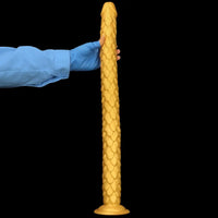 24.4in Gold Silicone Extra-long Scales Huge Dildo For Women Men Gay