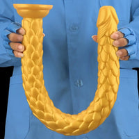 24.4in Gold Silicone Extra-long Scales Huge Dildo For Women Men Gay