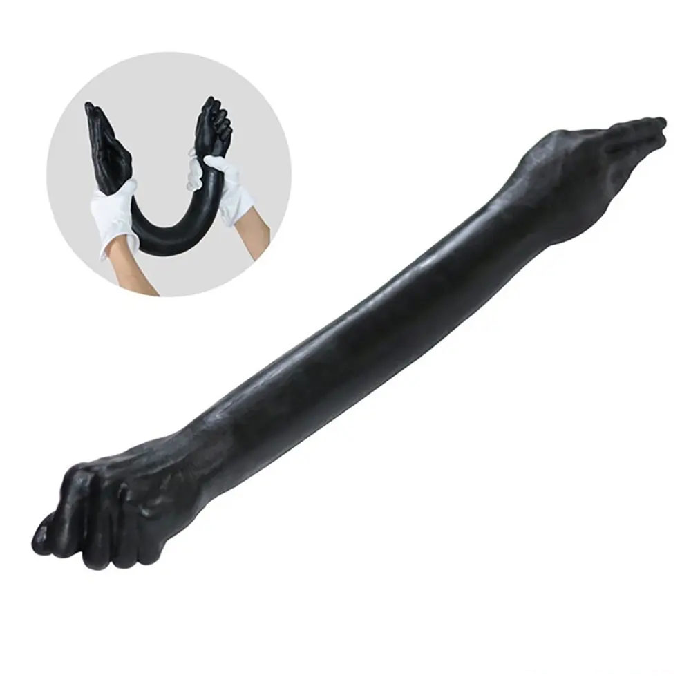 25.59in Fantasy PVC Cock Huge Long Black Hand Fist Dildo