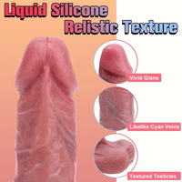 9in-Realistic Brown Thrusting Dildo Vibrator Remote Control