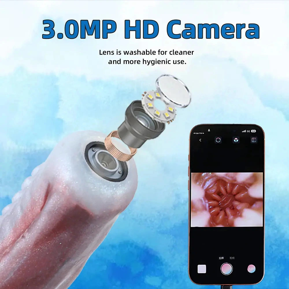 25in Tentacle Huge Long HD Camera Dildo Silicone Adult Toy Climax Device