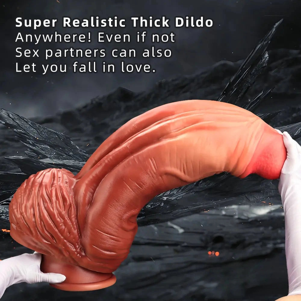 26.18in Realistic Super Long Huge Thick Soft Fat Dildo For Anus Vagina