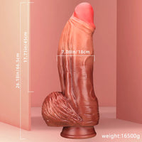 26.18in Realistic Super Long Huge Thick Soft Fat Dildo For Anus Vagina