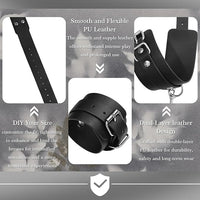 BDSM Bondage Sex Breast Restraints Collars Handcuffs Bundle Set
