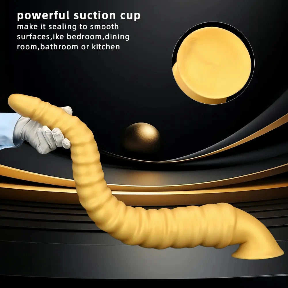 29.34in Extra Long Large Silicone Thread Soft Dildo Masturbator For Female