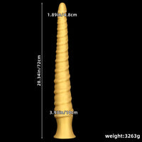 29.34in Extra Long Large Silicone Thread Soft Dildo Masturbator For Female