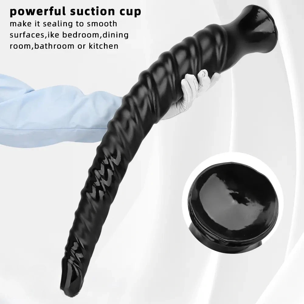 29.34in Super Long Large Masturbator PVC Anal Expansion Spiral Dildo