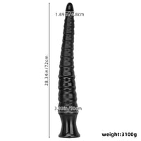 29.34in Super Long Large Masturbator PVC Anal Expansion Spiral Dildo