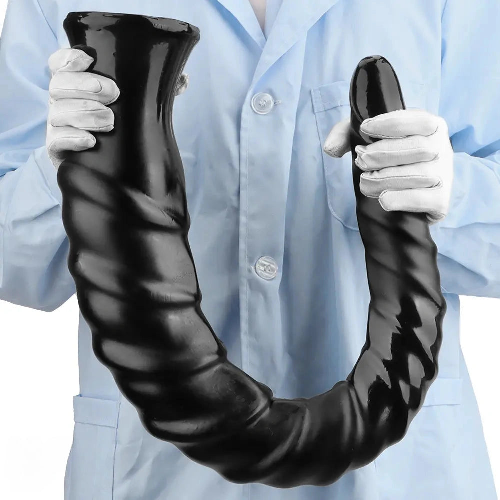 29.34in Super Long Large Masturbator PVC Anal Expansion Spiral Dildo