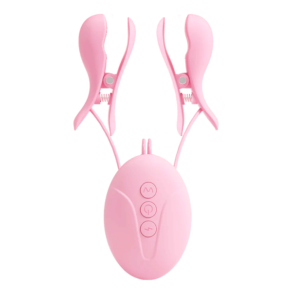 BDSM Electric Shock Nipple Clamp Breast Massager