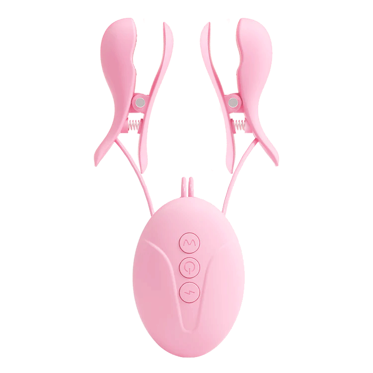 BDSM Electric Shock Nipple Clamp Breast Massager