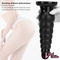 10.63in Realistic Big PVC Black Dildo Butt Plug For Anal Expansion