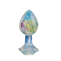 Woven Light Aurora Crystal Silicone Anal Plug with Sculpted Petal Base - Lurevibe
