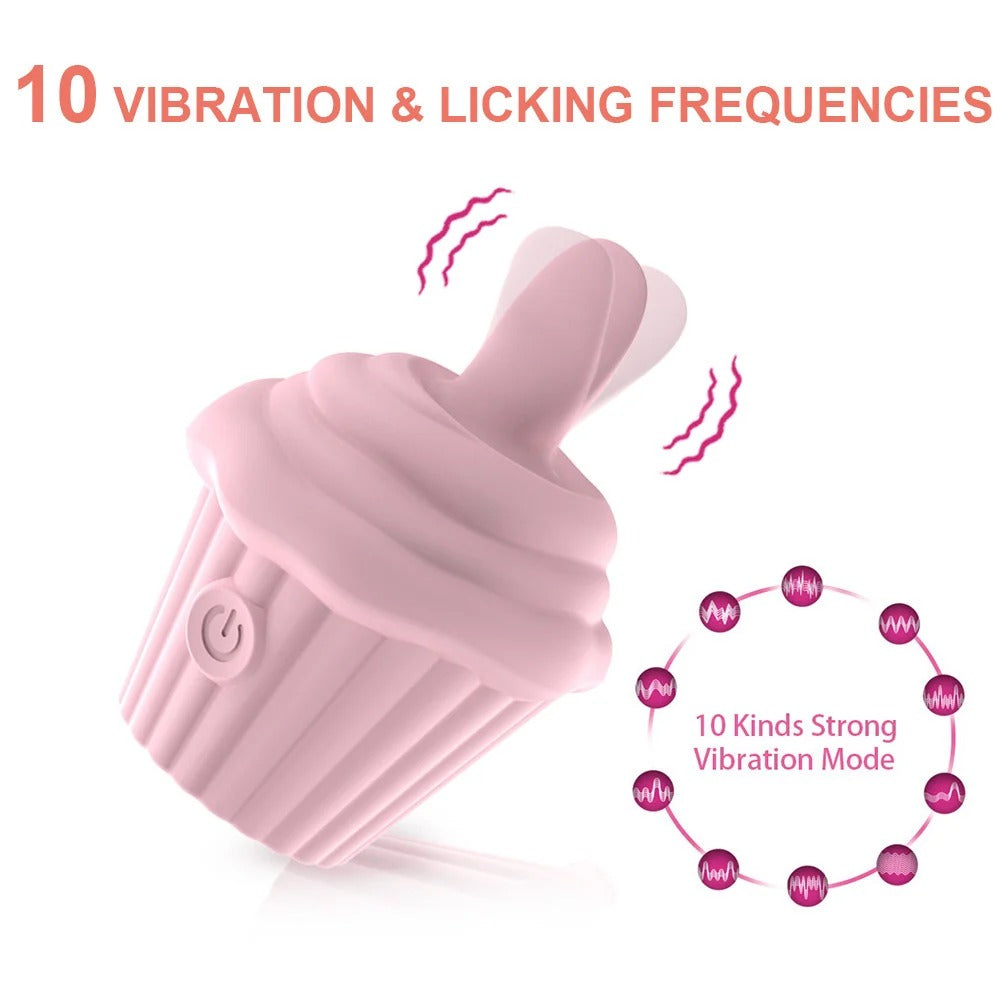 Ice Cream Cupcake Tongue Licking & Vibrating Egg