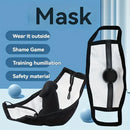 3.11in Wearable Mouth Face Mask Black Mini Dildo For BDSM Flirting Sex