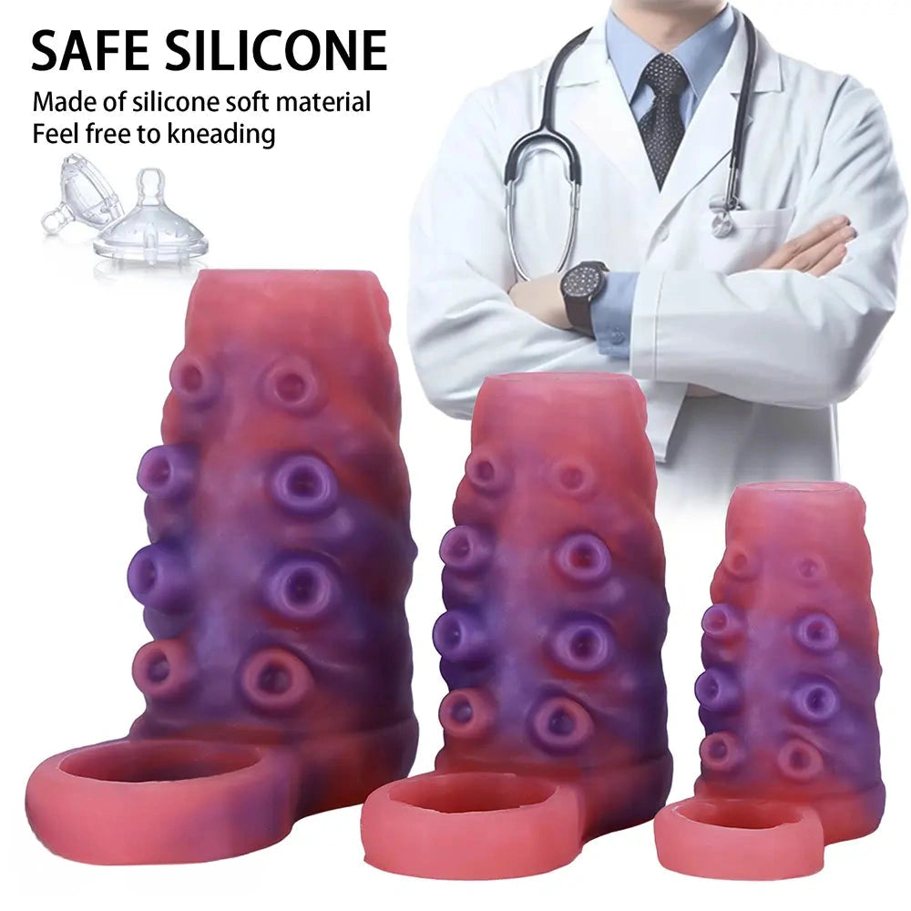 3.14in 4.13in 5.11in Tentacle Small Dildo Sleeve Adult Male And Female Toy