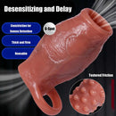 3.15in 3.54in 3.94in Realistic Veins Dildo Sleeve With Cock Ring For Couples