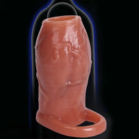3.15in 3.54in 3.94in Realistic Veins Dildo Sleeve With Cock Ring For Couples