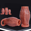3.15in 3.54in 3.94in Realistic Veins Dildo Sleeve With Cock Ring For Couples