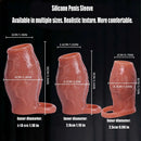 3.15in 3.54in 3.94in Realistic Veins Dildo Sleeve With Cock Ring For Couples