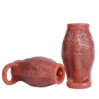 3.15in 3.54in 3.94in Realistic Veins Dildo Sleeve With Cock Ring For Couples