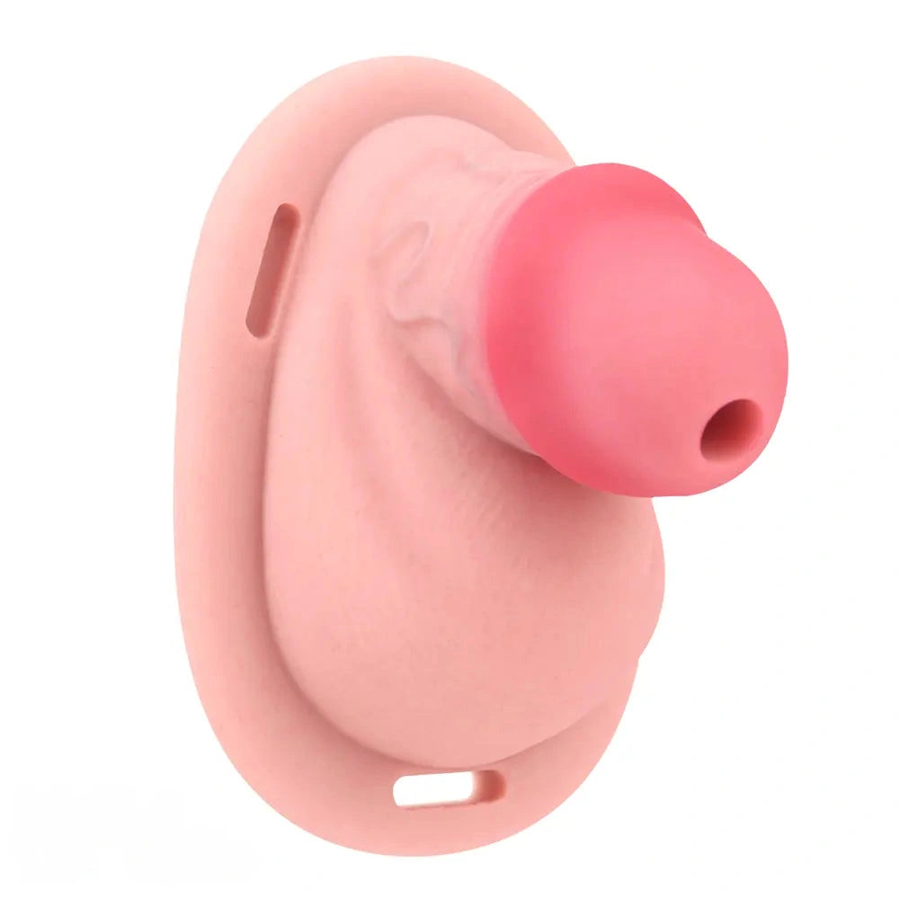 3.34in Real Hollow Chastity Cage Dildo Couple Sex Game Masturbator