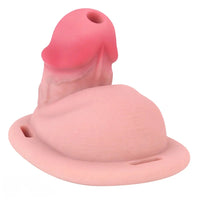 3.34in Real Hollow Chastity Cage Dildo Couple Sex Game Masturbator