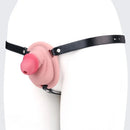 3.34in Real Hollow Chastity Cage Dildo Couple Sex Game Masturbator