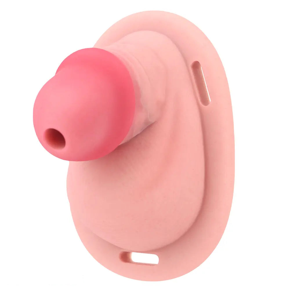 3.34in Real Hollow Chastity Cage Dildo Couple Sex Game Masturbator