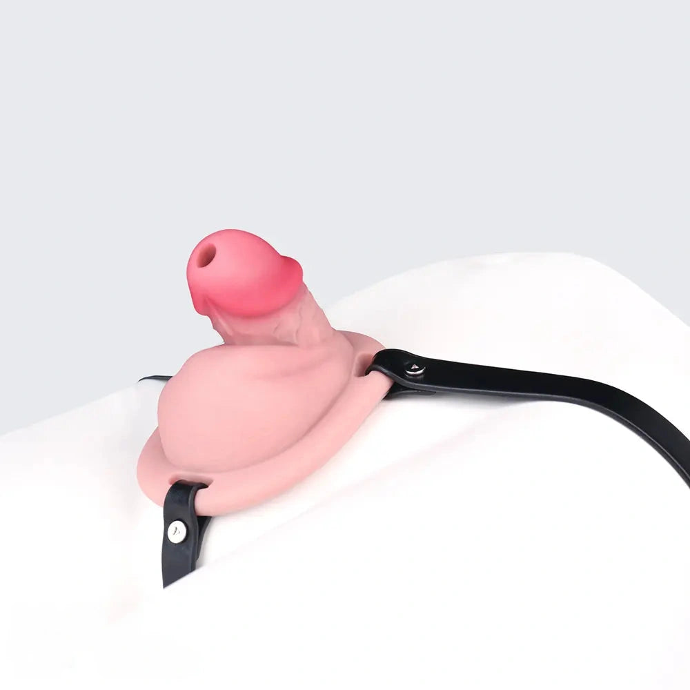 3.34in Real Hollow Chastity Cage Dildo Couple Sex Game Masturbator
