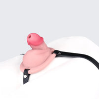 3.34in Real Hollow Chastity Cage Dildo Couple Sex Game Masturbator