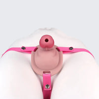 3.34in Real Hollow Chastity Cage Dildo Couple Sex Game Masturbator