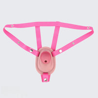 3.34in Real Hollow Chastity Cage Dildo Couple Sex Game Masturbator