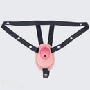 3.34in Real Hollow Chastity Cage Dildo Couple Sex Game Masturbator